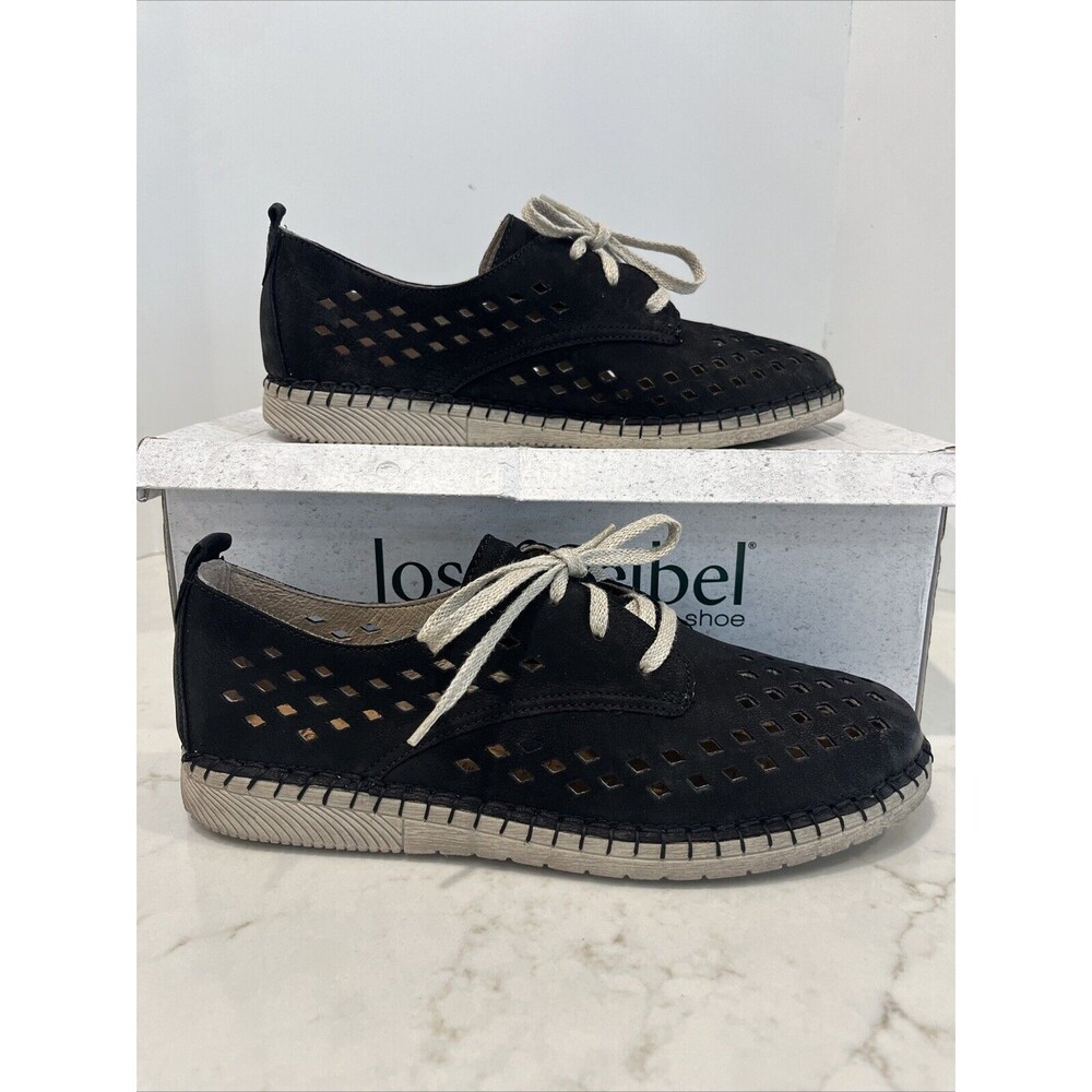 Josef Seibel NEW 41 (US 10-10.5) Leather Black Sofie 26 Sneakers Lace Up Shoes‎